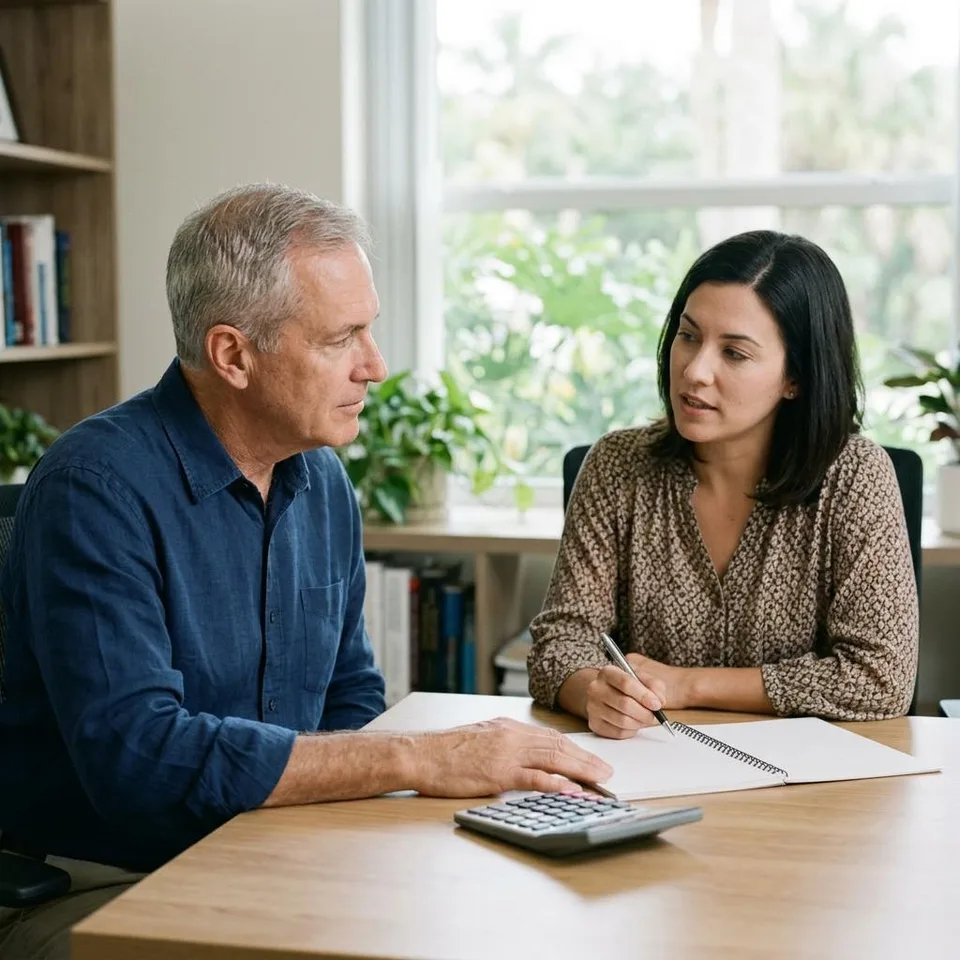 Illustrative collaborative money-management conversation